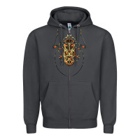 Smoke Acrocinus Beetle Illustrations Zipper Hoodie - LillyAllenDesigns