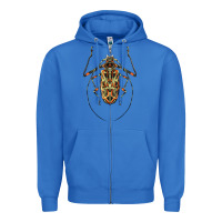 True Royal Acrocinus Beetle Illustrations Zipper Hoodie - LillyAllenDesigns