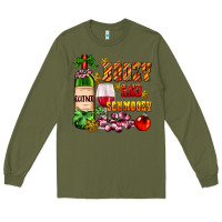 Army Green boozy and schmoozy Long Sleeve Tee - AdoDesignShop
