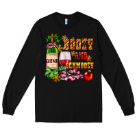 Black boozy and schmoozy Long Sleeve Tee - AdoDesignShop