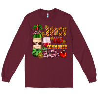Burgundy boozy and schmoozy Long Sleeve Tee - AdoDesignShop