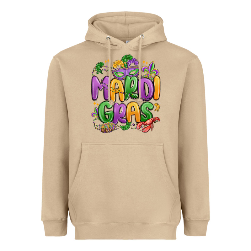 Mardi Gras Heavyweight Hoodie by MaliasSmallBusiness | Teevron