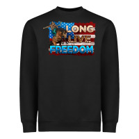Black Long live freedom 4th of july Heavyweight Sweatshirt - Neo Western