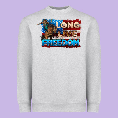 Long Live Freedom 4th Of July Heavyweight Sweatshirt Designed By Neo Western