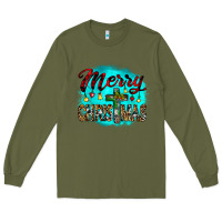 Army Green merry christmas wood slice ornament Long Sleeve Tee - JahusDesignShop