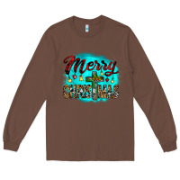 Chestnut merry christmas wood slice ornament Long Sleeve Tee - JahusDesignShop