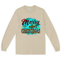 Mushroom merry christmas wood slice ornament Long Sleeve Tee - JahusDesignShop
