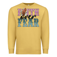 Antique Gold faith over fear Premium Sweatshirt - NancyCooperArtShop