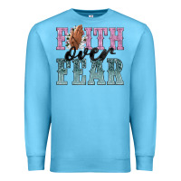 Ocean Blue faith over fear Premium Sweatshirt - NancyCooperArtShop