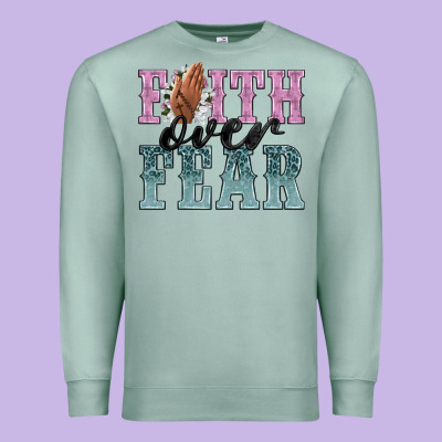 Faith Over Fear Premium Sweatshirt Designed By Nancycooperartshop