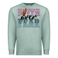 Seafoam faith over fear Premium Sweatshirt - NancyCooperArtShop