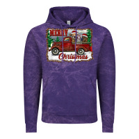 Cloud Purple christmas truck with cows Vintage Hoodie - RanaPortraitStore