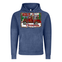 Vintage Denim christmas truck with cows Vintage Hoodie - RanaPortraitStore