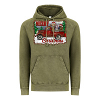 Vintage Olive christmas truck with cows Vintage Hoodie - RanaPortraitStore