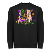 Black louisiana la mardi gras Heavyweight Sweatshirt - FaDigitalArtStudio
