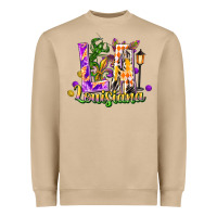 Louisiana La Mardi Gras Heavyweight Sweatshirt | Teevron