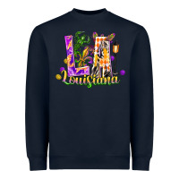 Navy louisiana la mardi gras Heavyweight Sweatshirt - FaDigitalArtStudio