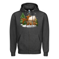 Charcoal Heather Christmas cookies Zipper Hoodie - Jasminsmagicworld