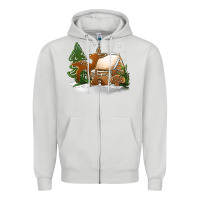 Dove Grey Christmas cookies Zipper Hoodie - Jasminsmagicworld