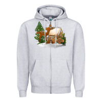 Heather Grey Christmas cookies Zipper Hoodie - Jasminsmagicworld