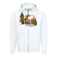 White Christmas cookies Zipper Hoodie - Jasminsmagicworld
