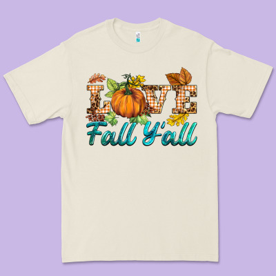 Love Fall Y'all Premium Tee Designed By Barkaloodesign