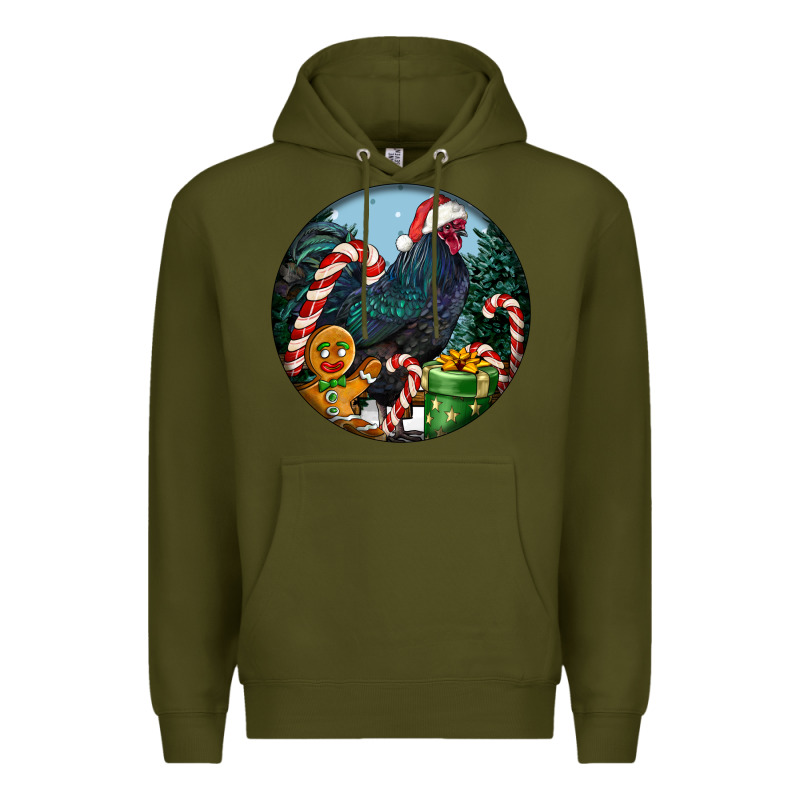 Jersey Giant Rooster Christmas Premium Hoodie by LillyAllenDesigns | Teevron