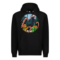 Black jersey giant rooster christmas Premium Hoodie - LillyAllenDesigns