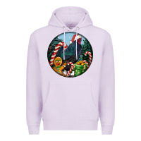 Lilac jersey giant rooster christmas Premium Hoodie - LillyAllenDesigns