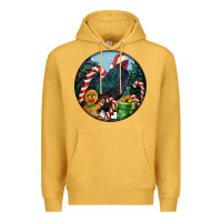 Mustard jersey giant rooster christmas Premium Hoodie - LillyAllenDesigns