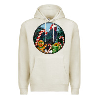 Oatmeal Heather jersey giant rooster christmas Premium Hoodie - LillyAllenDesigns