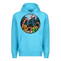 Ocean Blue jersey giant rooster christmas Premium Hoodie - LillyAllenDesigns