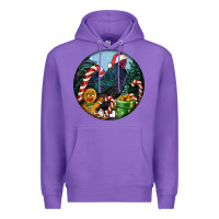 Purple jersey giant rooster christmas Premium Hoodie - LillyAllenDesigns