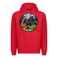 Red jersey giant rooster christmas Premium Hoodie - LillyAllenDesigns