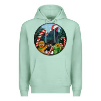 Seafoam jersey giant rooster christmas Premium Hoodie - LillyAllenDesigns