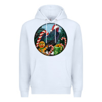 White jersey giant rooster christmas Premium Hoodie - LillyAllenDesigns