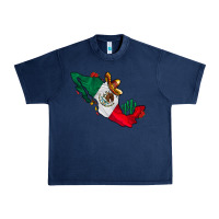 Navy mexico Urban Heavy Tee - CowhideDigitalArt