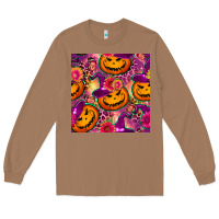 Toasted Coconut halloween witchy pumpkin seamless pattern Long Sleeve Tee - BundleAndBundleShop