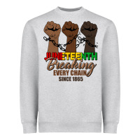 Heather Grey breaking every chain since 1865 Heavyweight Sweatshirt - HRA Design Shop