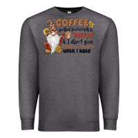 Charcoal Heather coffee spelled backwards is eeffoc & i don't give Premium Sweatshirt - MaliasSmallBusiness