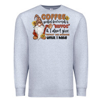 Heather Grey coffee spelled backwards is eeffoc & i don't give Premium Sweatshirt - MaliasSmallBusiness