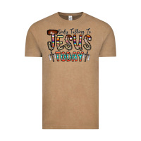 Vintage Coffee only talking jesus today Vintage Tee - CowhideDigitalArt