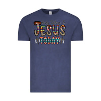 Vintage Denim only talking jesus today Vintage Tee - CowhideDigitalArt