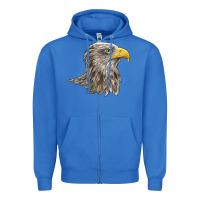 True Royal American White Sea Eagle Head Zipper Hoodie - LillyAllenDesigns