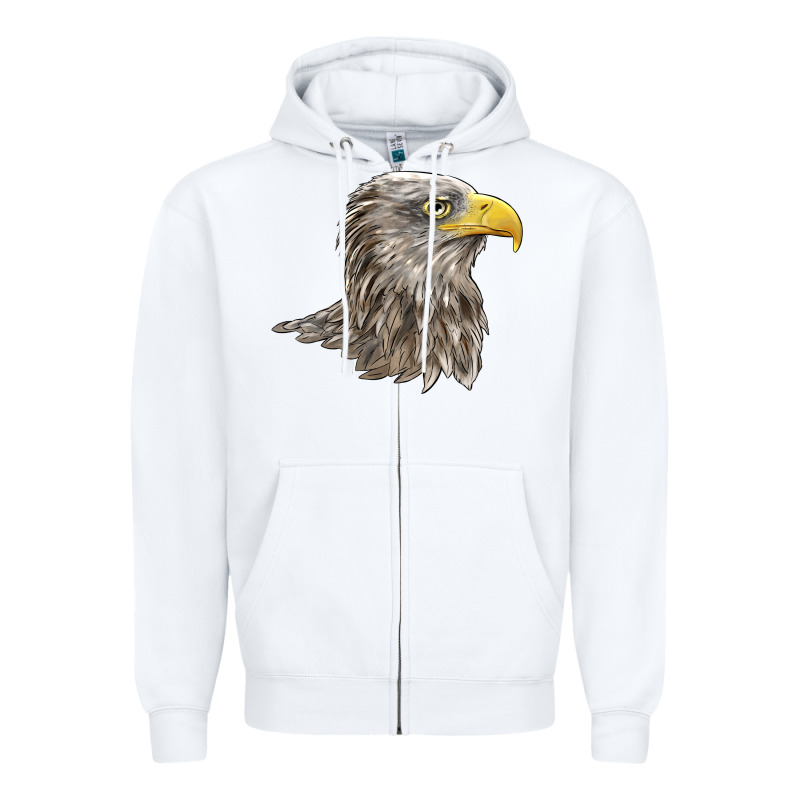 American White Sea Eagle Head Zipper Hoodie by LillyAllenDesigns | Teevron