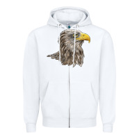 White American White Sea Eagle Head Zipper Hoodie - LillyAllenDesigns