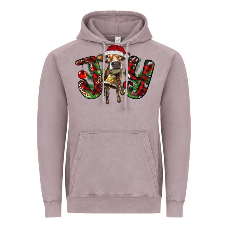 Christmas Joy With Heifer Vintage Hoodie by RanaPortraitStore | Teevron
