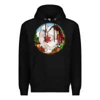Black silkie chicken christmas Premium Hoodie - LillyAllenDesigns