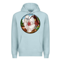 Blue Mist silkie chicken christmas Premium Hoodie - LillyAllenDesigns