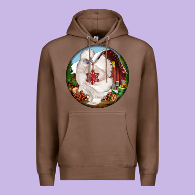 Silkie Chicken Christmas Premium Hoodie Designed By Lillyallendesigns